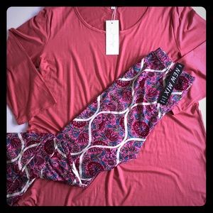 L Jamby top & OS leggings - both NWT - $15 each